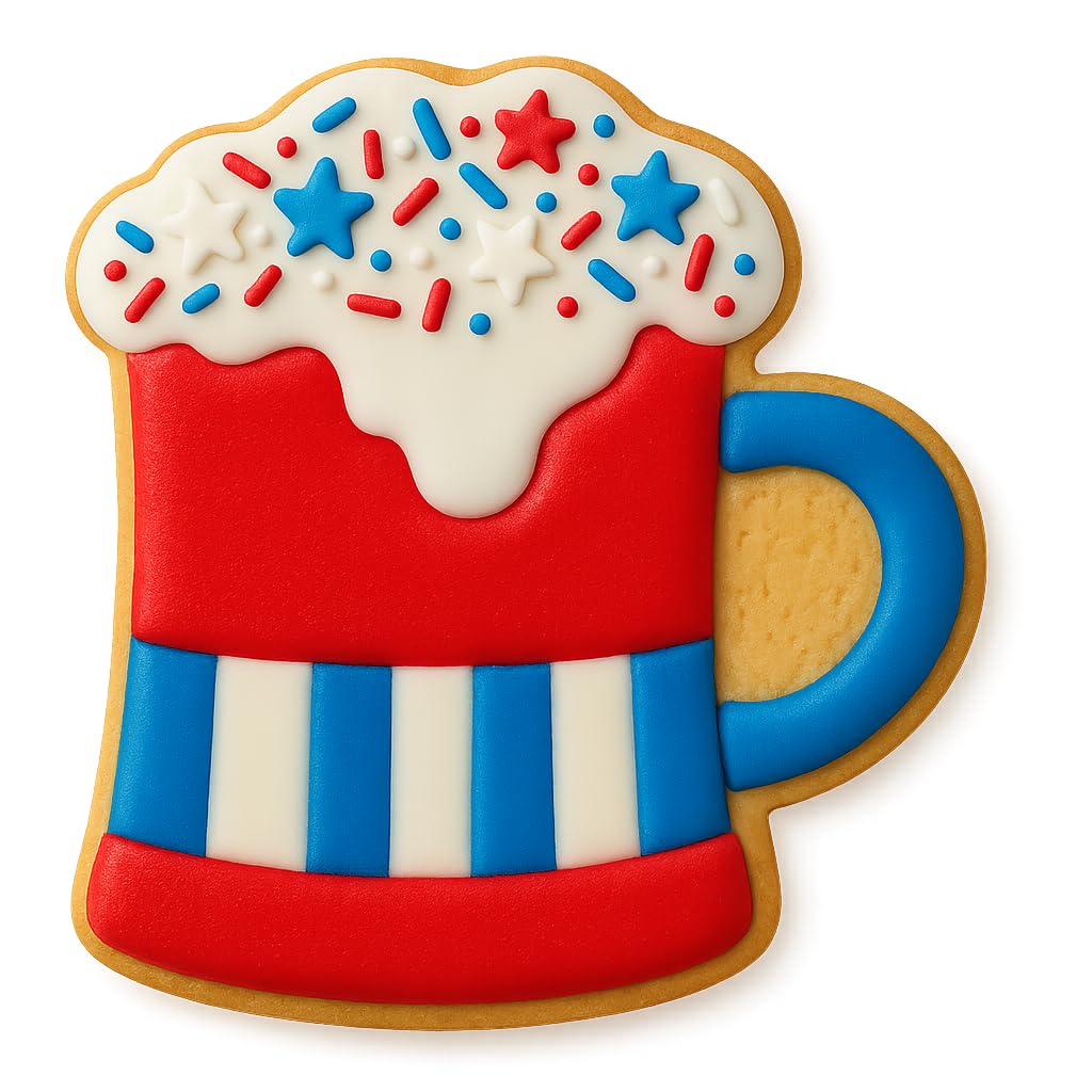 Beer Mug with Foam Cookie Cutter (4x3.5") - Perfect for Beer Lovers, Made in the USA by Mighty Gadget
