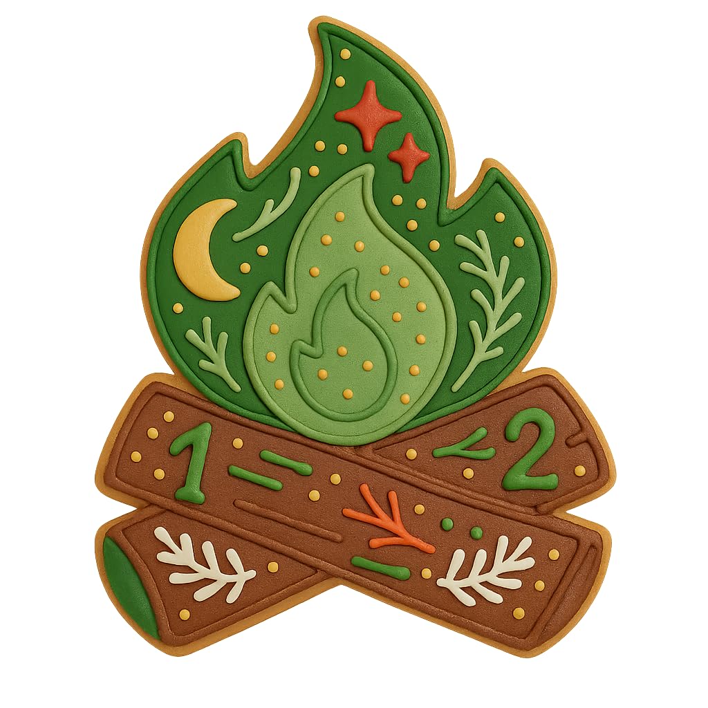 Campfire Cookie Cutter (4.25"x3.38") - Ideal for Outdoor and Adventure-Themed Baking (Random Color)