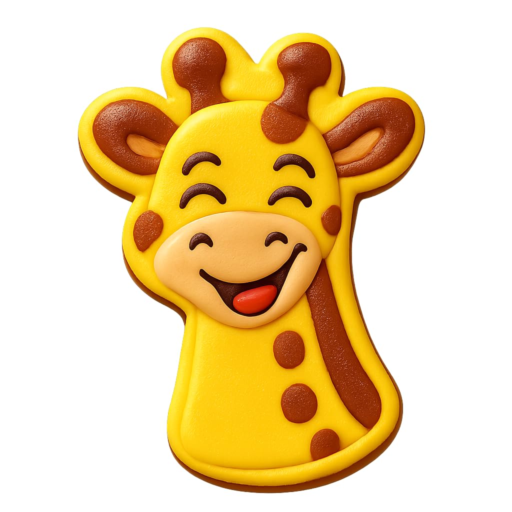 Giggling Giraffe Cookie Cutter - 4x3" Fun Kitchen Baking Design