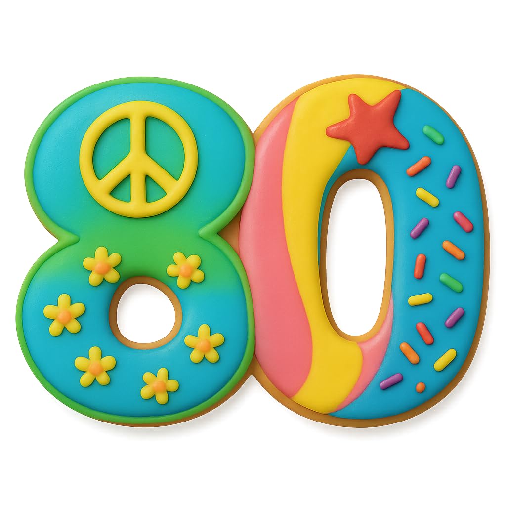 Mighty Gadget Number 80 Cookie Cutter - 3.5x5 Inches, Perfect for 80th Birthdays & Anniversaries (Random Color)