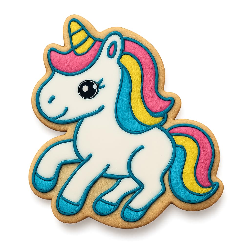 Enchanting Unicorn Cookie Cutter - 4x3.2" Fun Kids Baking Set Delight