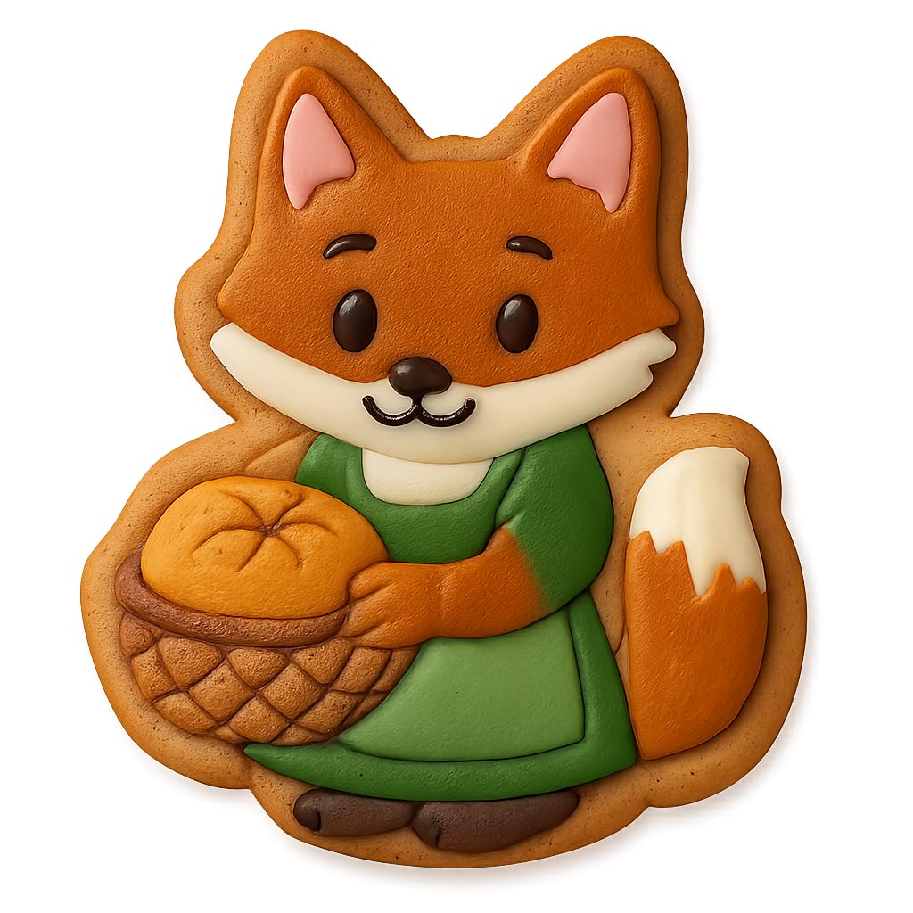 Furry Forager Fox Cookie Cutter - 4x3.5" Premium Creative Baking Tool