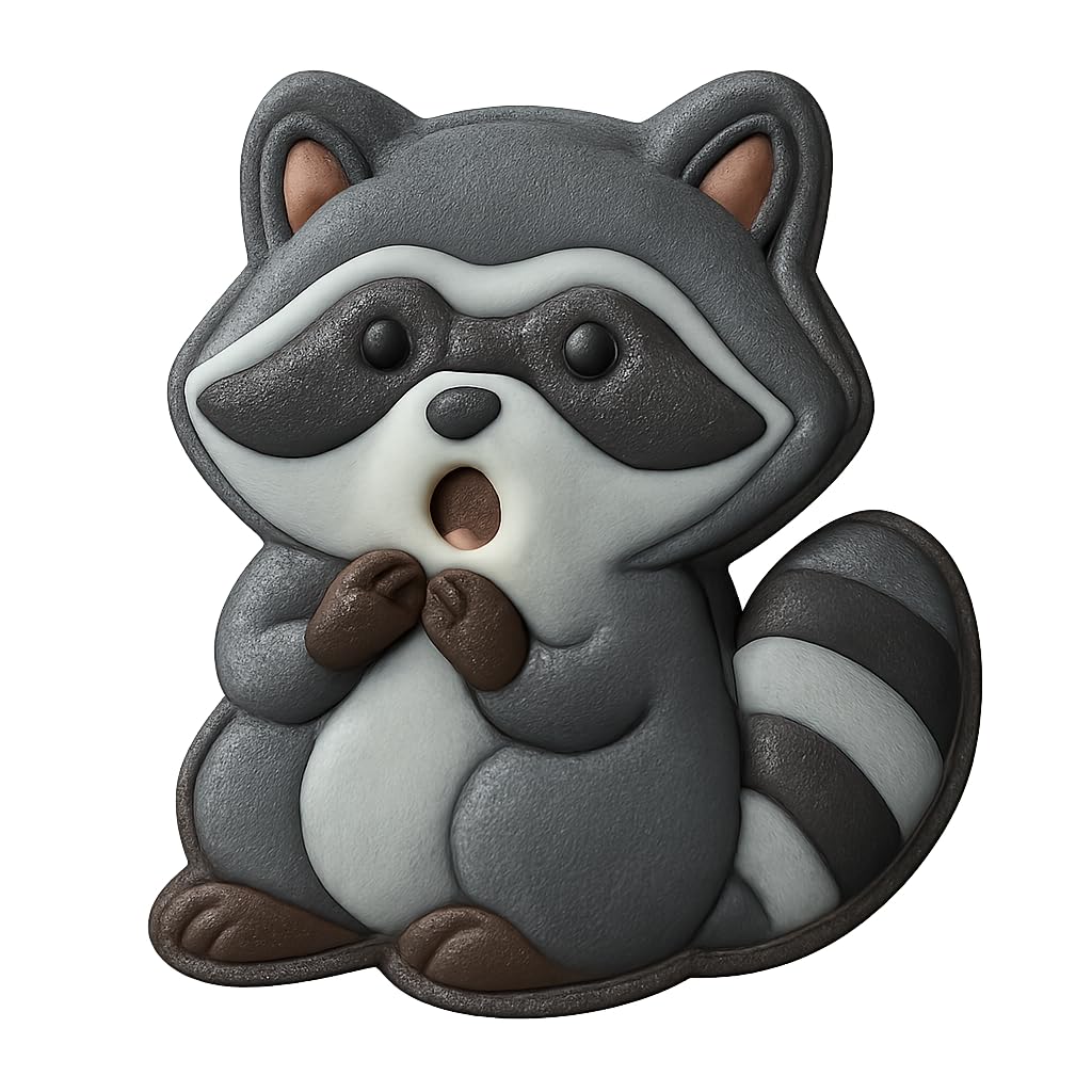 Hungry Raccoon Cookie Cutter - 2.8x4" Fun Kitchen Baking Tool