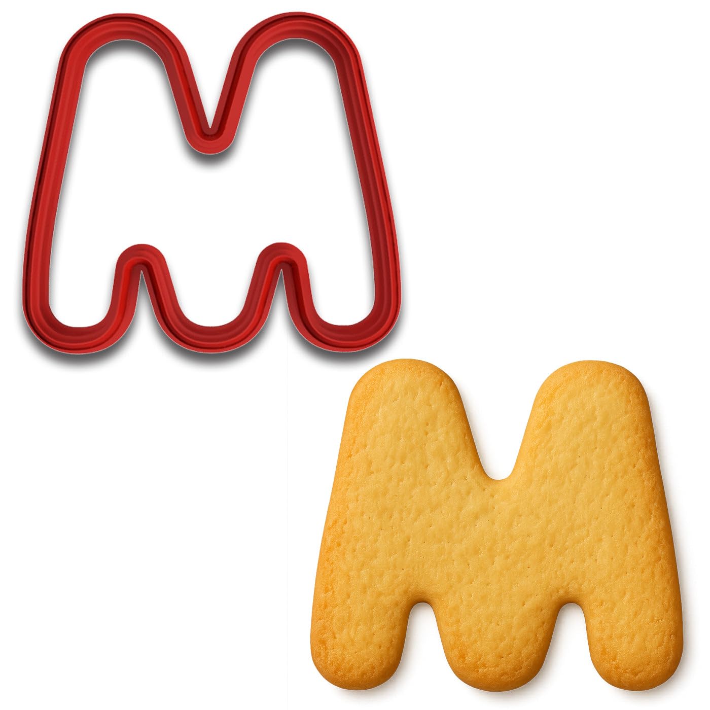 Red Letter M Cookie Cutter 3.5x3" for Baking Fondant Clay Gifts Kitchen