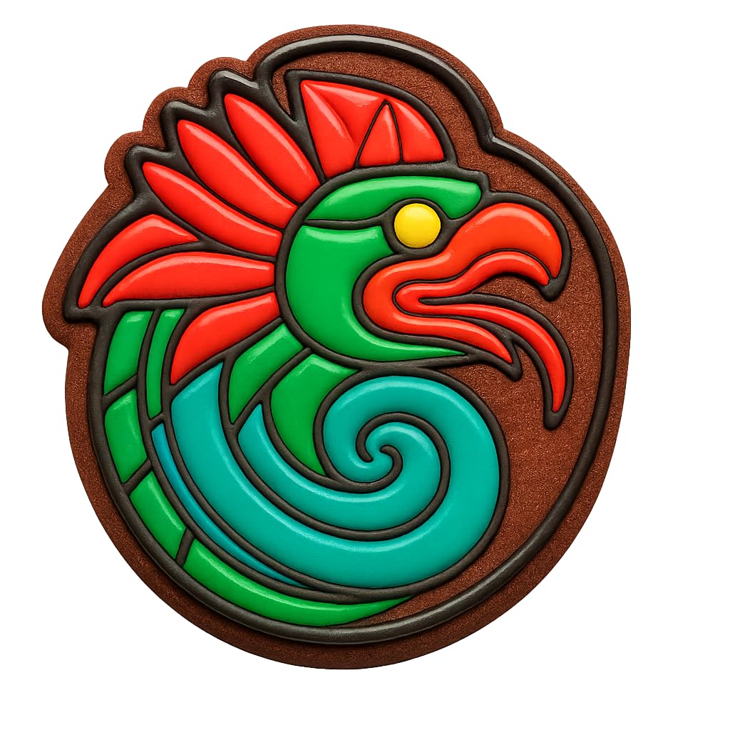 Aztec Quetzalcoatl Emblem Cookie Cutter - 4x3.75" Premium Baking Tool