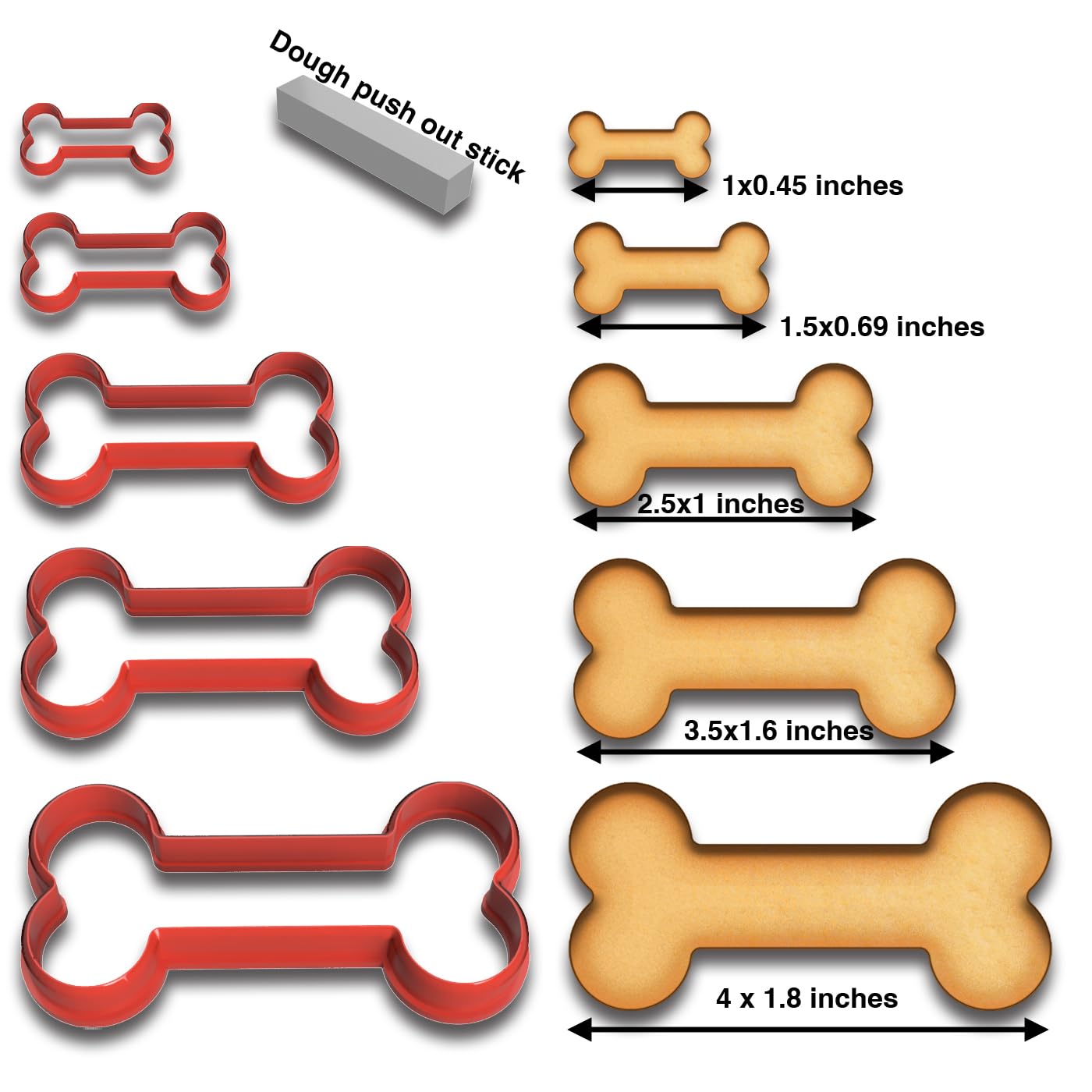 Dog Bone Cookie Cutter for Baking Fondant Clay for Dog Lovers Gifts Kitchen