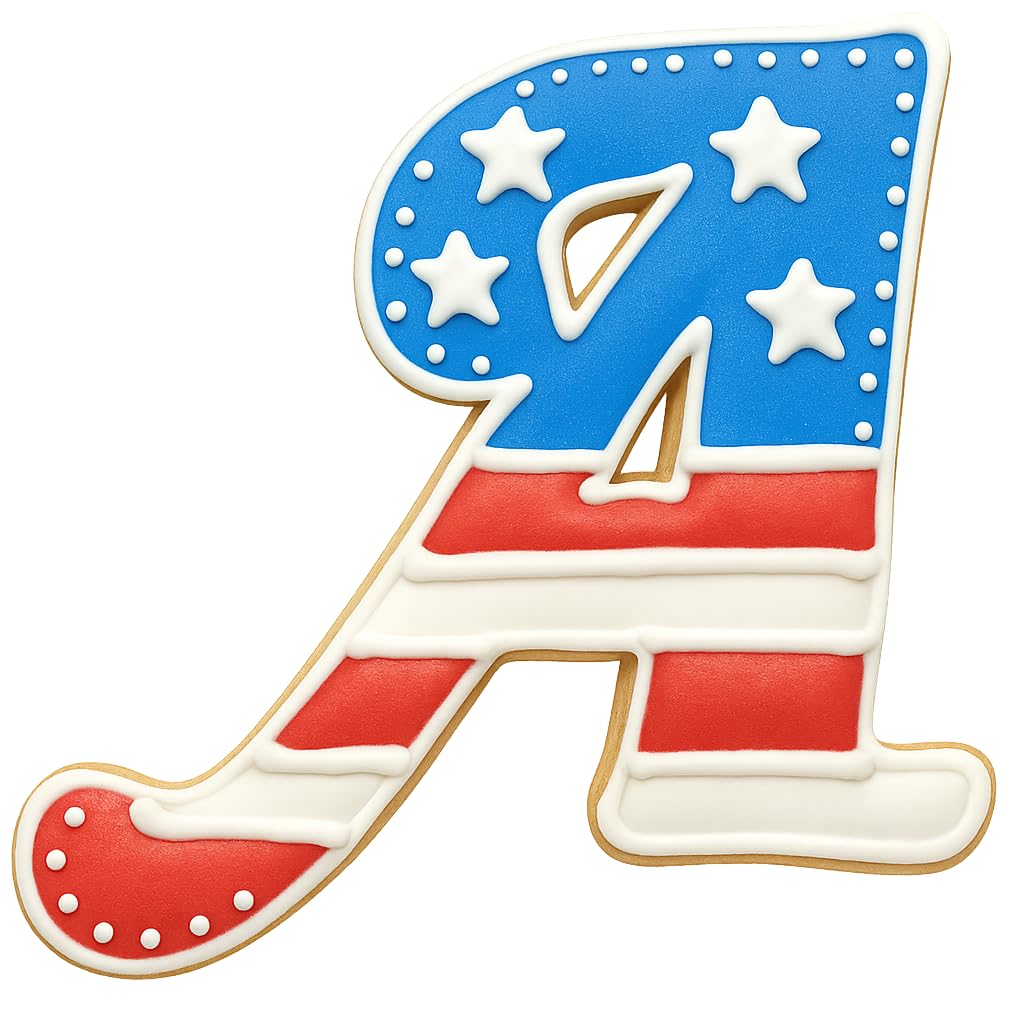 Fancy Cursive Letter Cookie Cutter - 4" Tall Alphabet Baking Mold (Random Color)