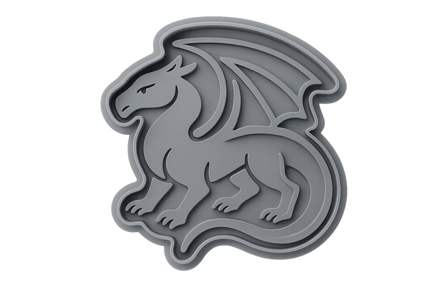 Gilded Dragon Cookie Cutter - 4x3.8" Premium Baking Design Set