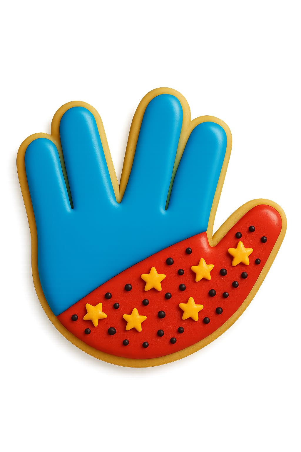 Vulcan Salute Hand Gesture Cookie Cutter 4x3.3" for Baking & Fondant Clay Gifts