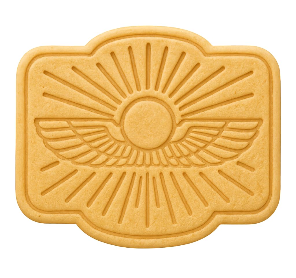 Winged Sun Disk Cookie Cutter - 4x3" Creative Kitchen Design