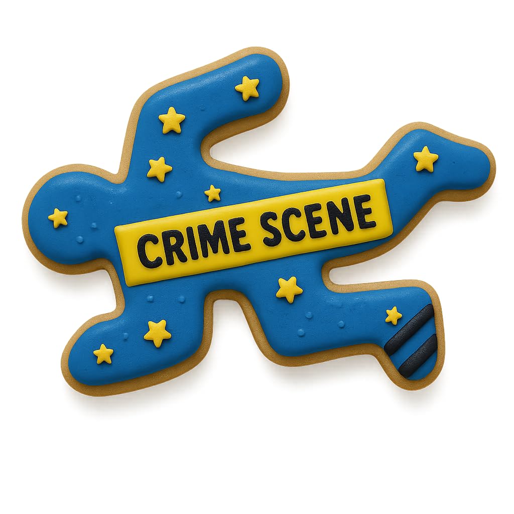 Crime Scene Body Outline Cookie Cutter, Style 2 (4x3") - Perfect for Mystery or Halloween-Themed Baking and Crafts