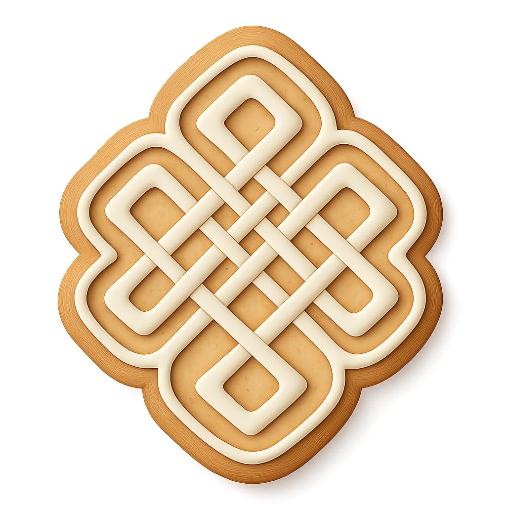Eternal Knot Cookie Cutter - 4x3.4" Premium Kitchen Baking Design