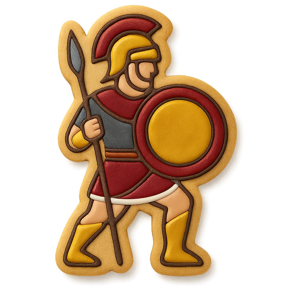 Achilles Warrior Cookie Cutter - 4x2.7" Premium Kitchen Baking Design