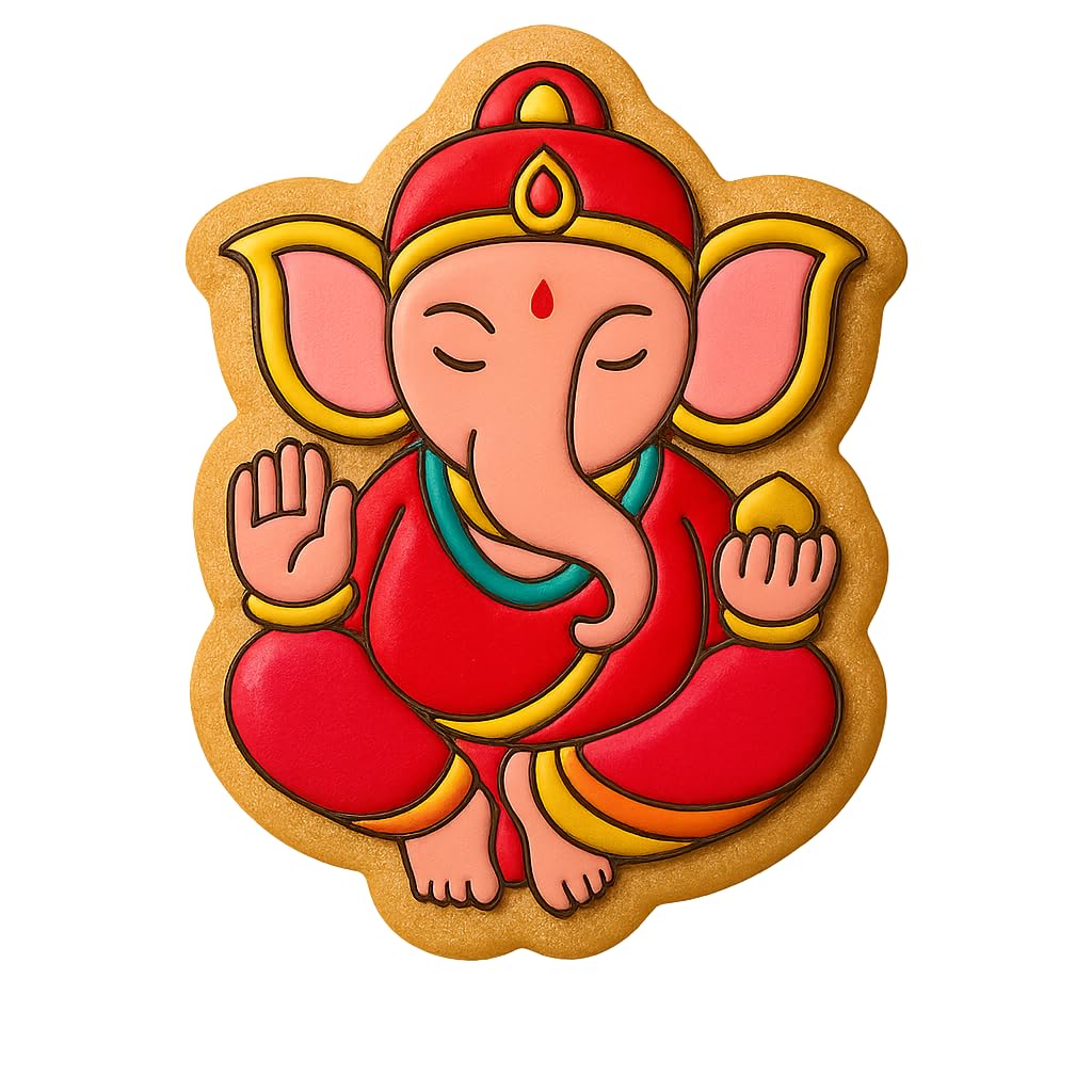 Ganesha Blessings Cookie Cutter - 4x3" Creative Kitchen Design Set