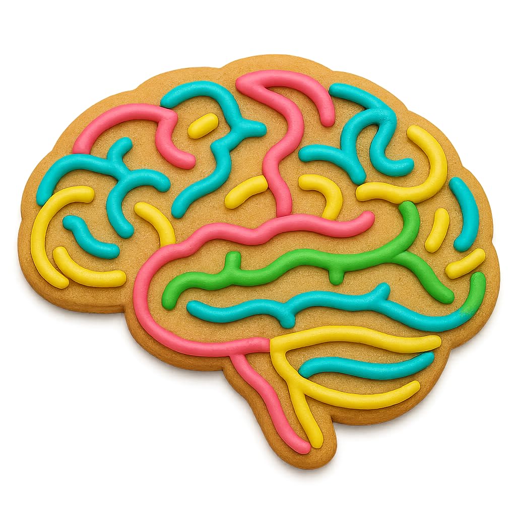 Human Brain Cookie Cutter & Stamp - 4x3.42 Inches, Anatomy Baking Tool for Halloween & Science Themes (Random Color)