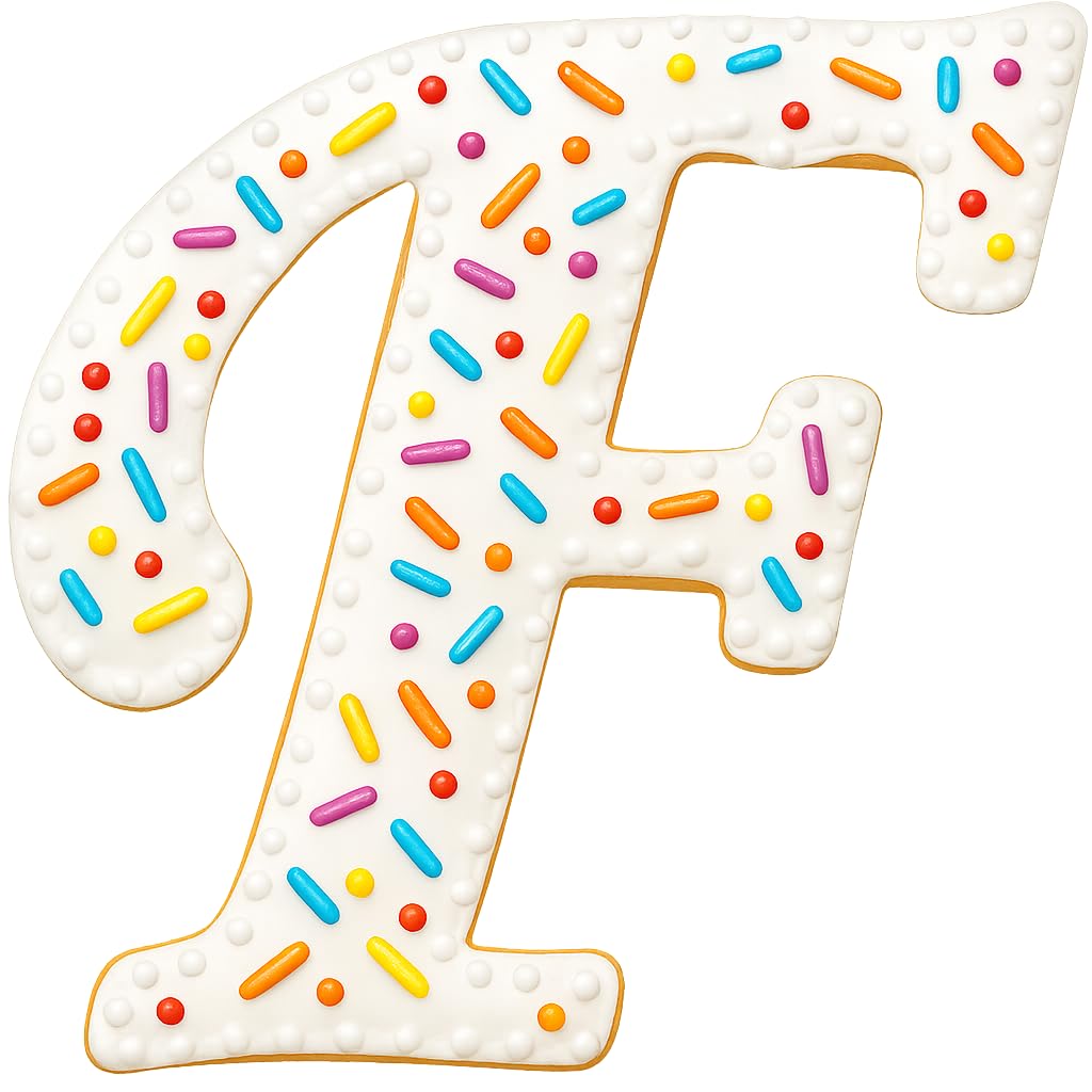 Fancy Cursive Letter Cookie Cutter - 4" Tall Alphabet Baking Mold (Random Color)