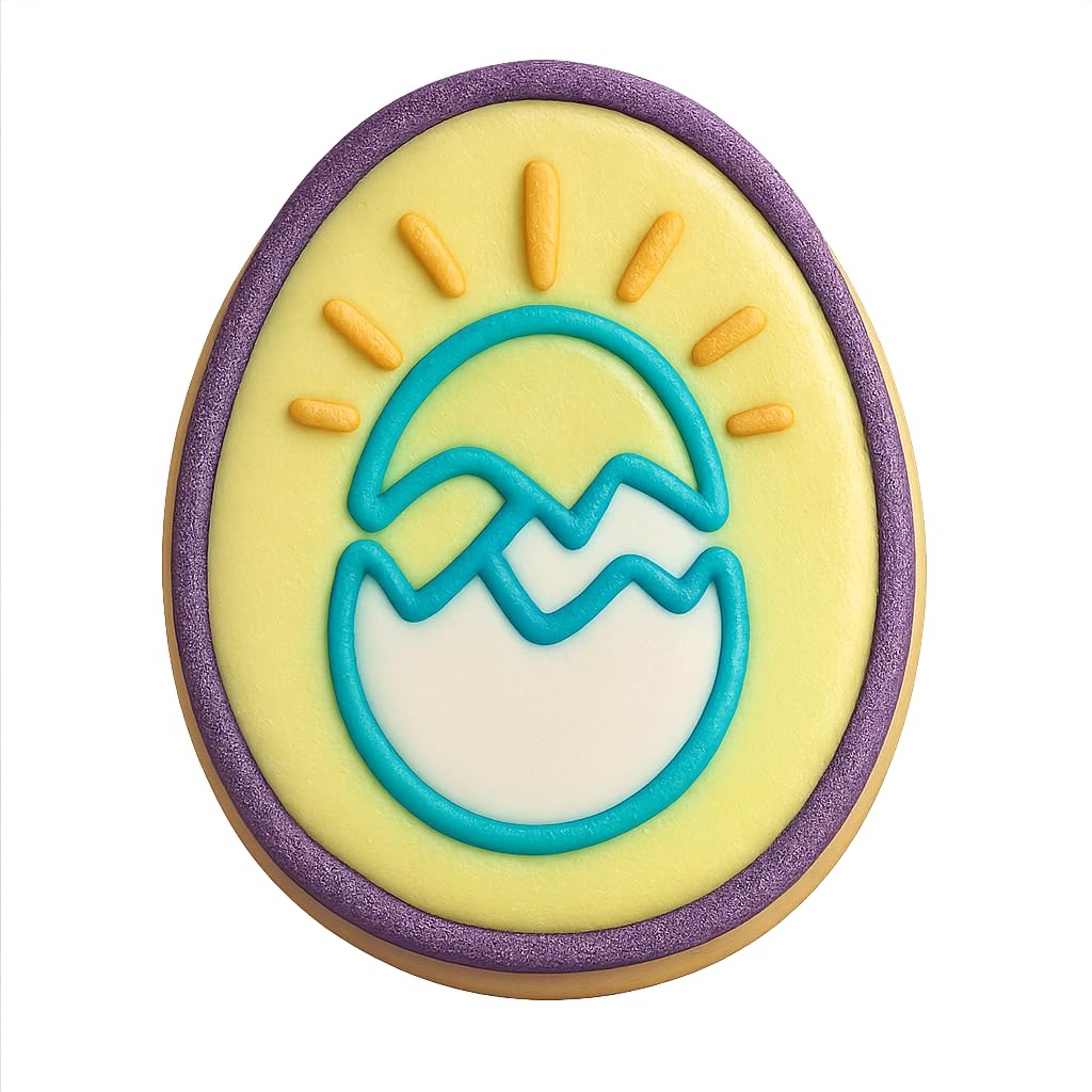 Luminous Hatchling Dragon Egg Cookie Cutter - 4x4" Premium Easter Design Fun