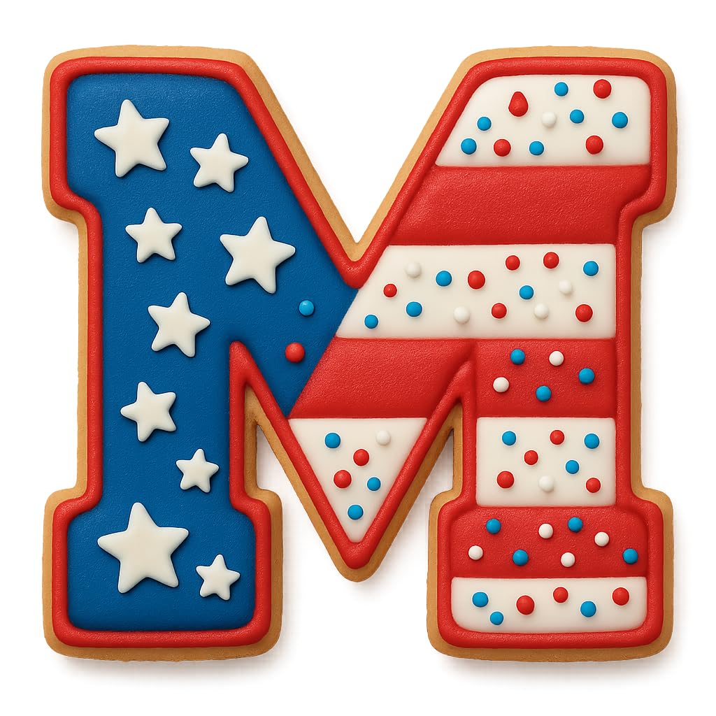 Mighty Gadget Varsity Letter M Cookie Cutter 3 Inch (Random Color)