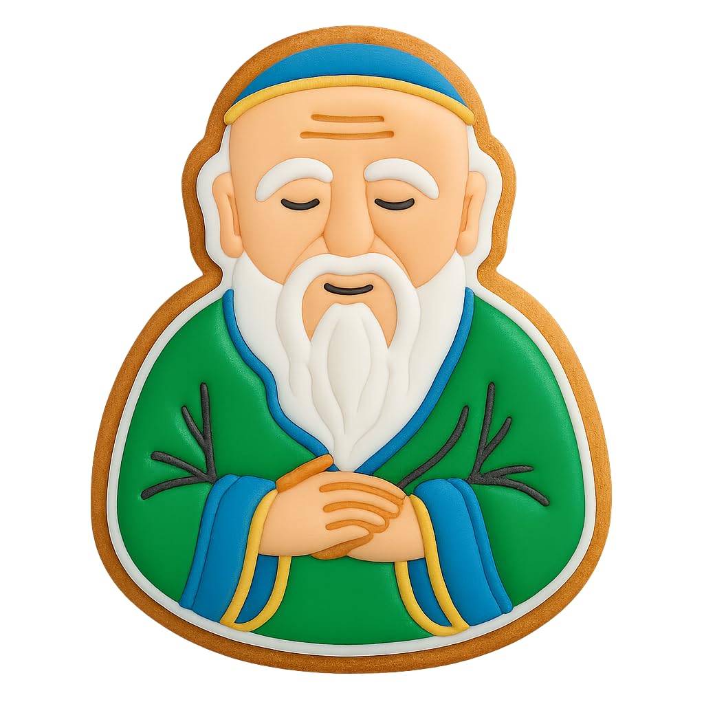 Philosopher Laozi Cookie Cutter - 4x3" Professional Design Kitchen