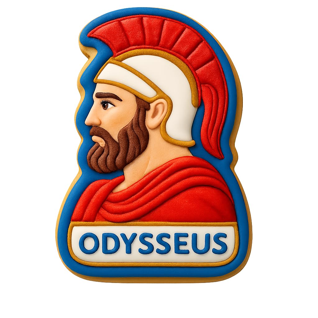 Odysseus Warrior Cookie Cutter - 4x2.8" Premium Kitchen Baking Tool