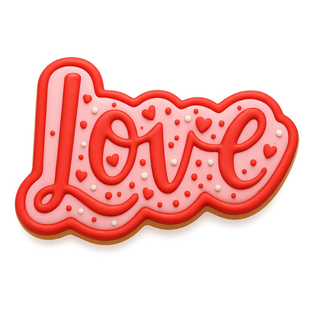 Decorative Love Cookie Cutter 4x3.14" for Baking & Fondant Clay Gifts Kitchen