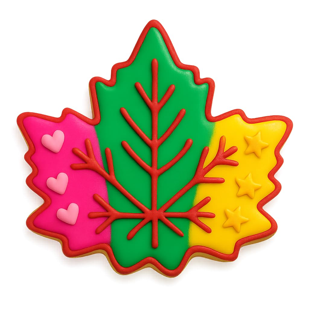 Mighty Gadget Detailed Maple Leaf Cookie Cutter & Stamp Set - 4x4 Inches, Perfect for Fall and Autumn-Themed Baking