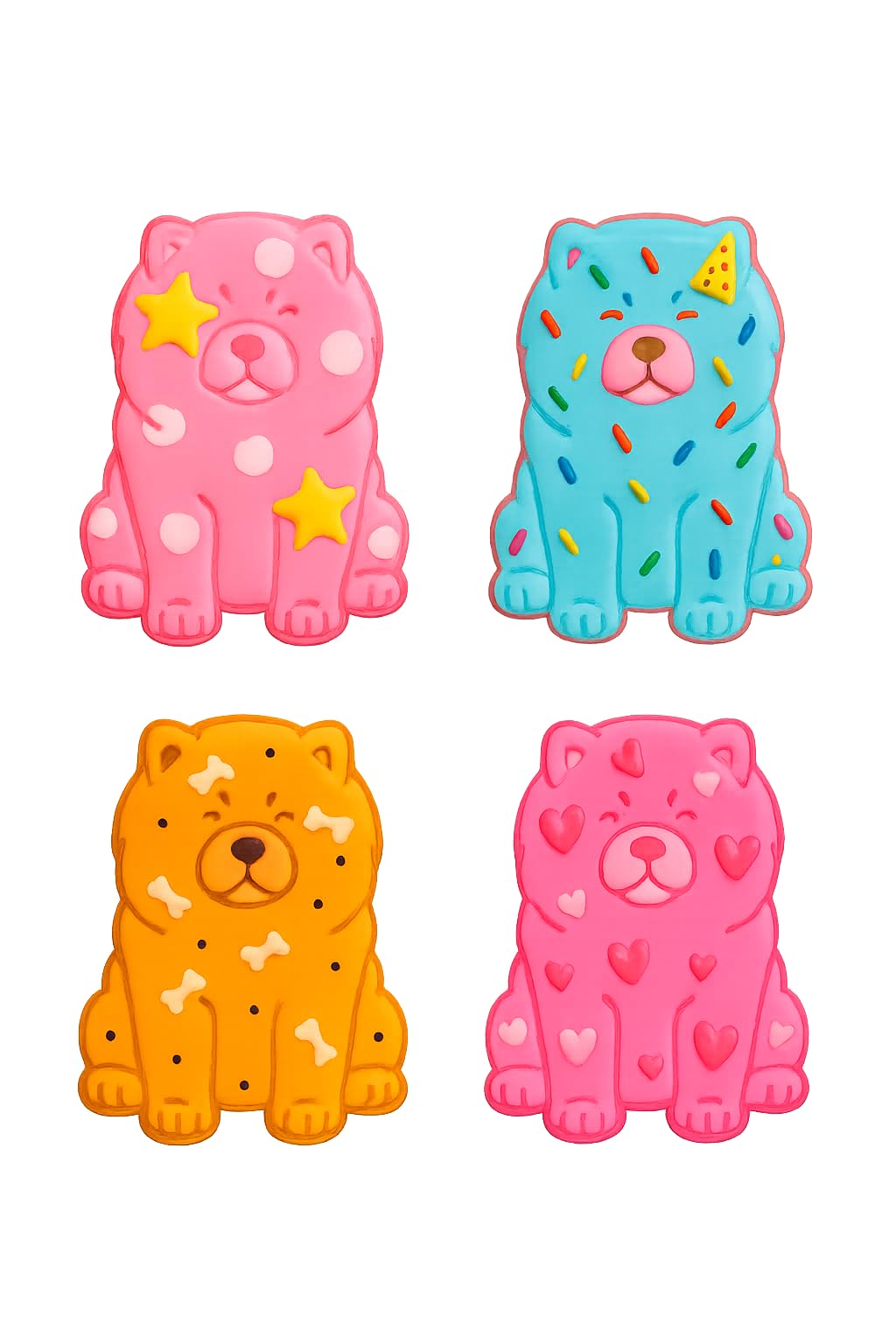 Chow Chow Dog Cookie Cutter & Stamp 4x3" for Baking Fondant Clay for Dog Lovers