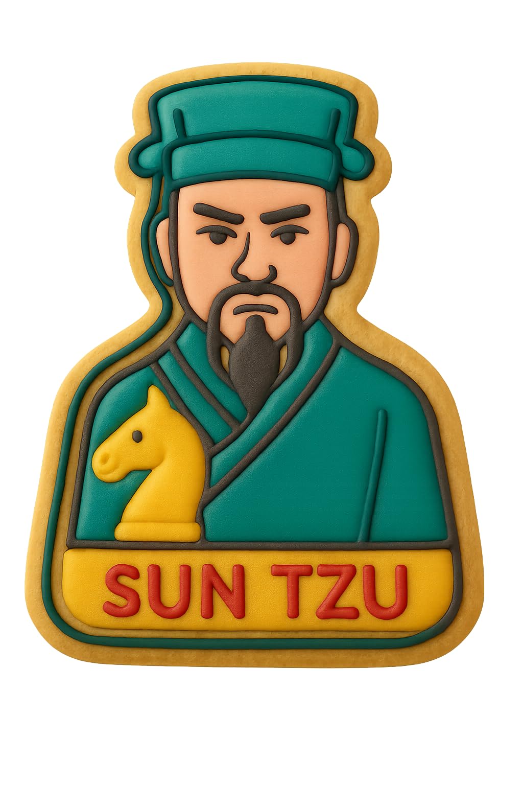 Sun Tzu The Art of War Cookie Cutter - 4x3" Creative Baking Mold