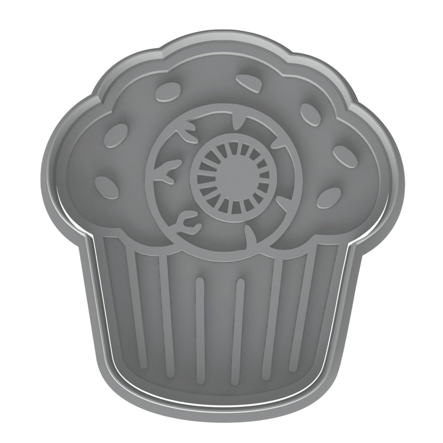 Eyeball Muffin Cookie Cutter & Stamp 4x3.67" for Baking & Fondant Clay Embosser
