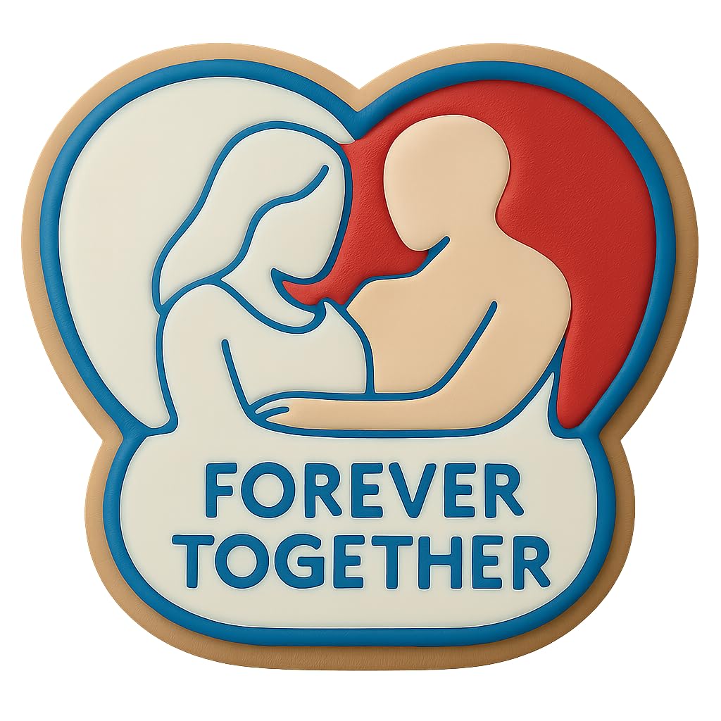 Forever Together Heart Cookie Cutter - 4x3.7" Romantic Baking Design