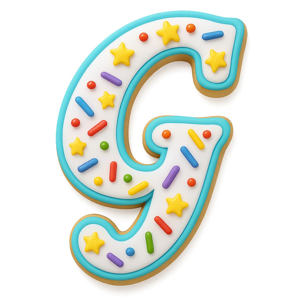 Fancy Cursive Letter Cookie Cutter - 4" Tall Alphabet Baking Mold (Random Color)
