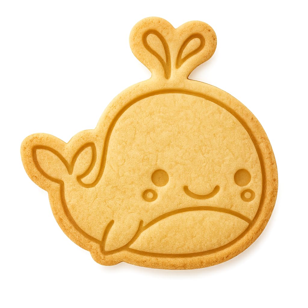 Jonah’s Whale Cookie Cutter - 4x3.9" Quality Kids Birthday Baking