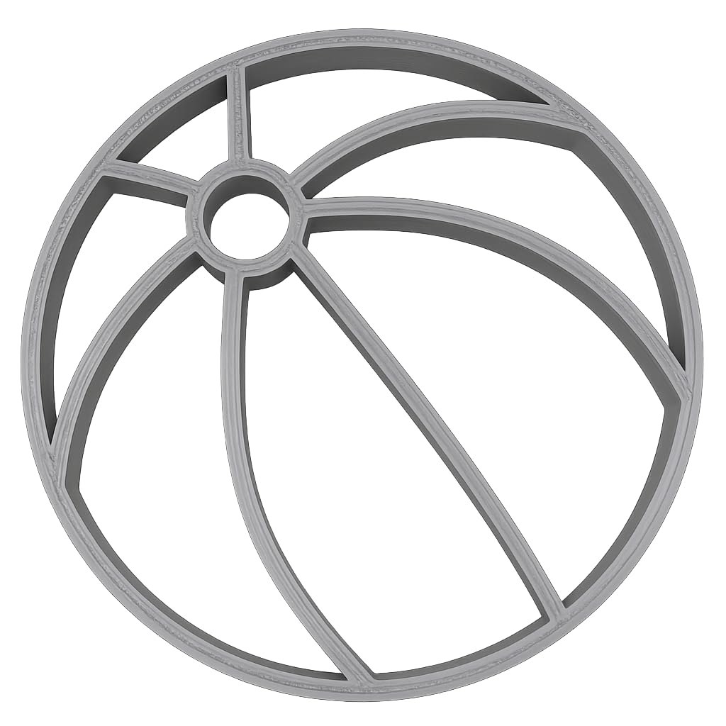 Mighty Gadget Summer Beach Ball Cookie Cutter & Stamp - 4x4" Perfect Tool for Kids' Events (Random Color)