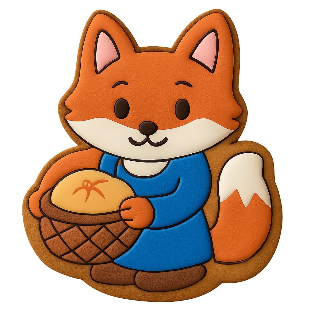 Furry Forager Fox Cookie Cutter - 4x3.5" Premium Creative Baking Tool