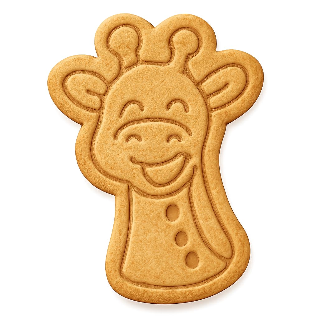 Giggling Giraffe Cookie Cutter - 4x3" Fun Kitchen Baking Design
