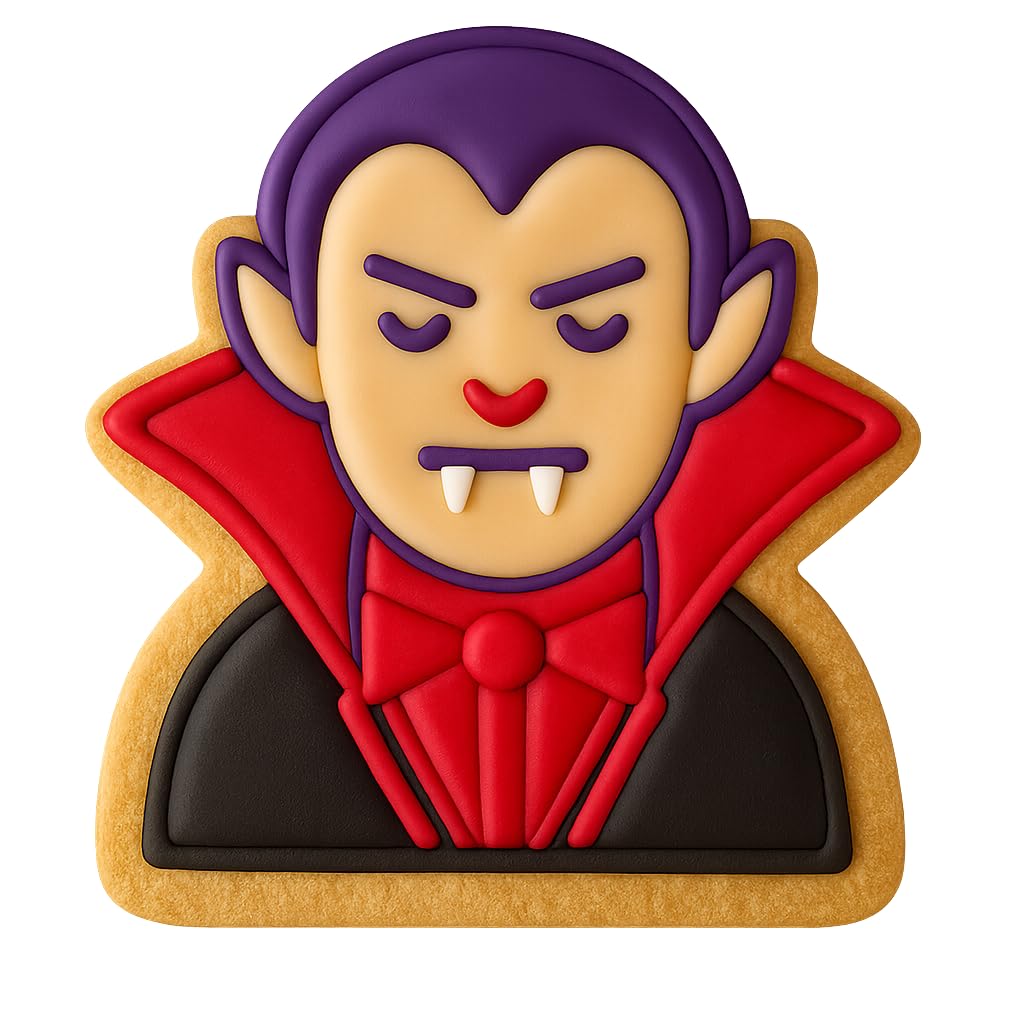 Count Dracula Cookie Cutter - 4x3.5" Fun Halloween Baking Design