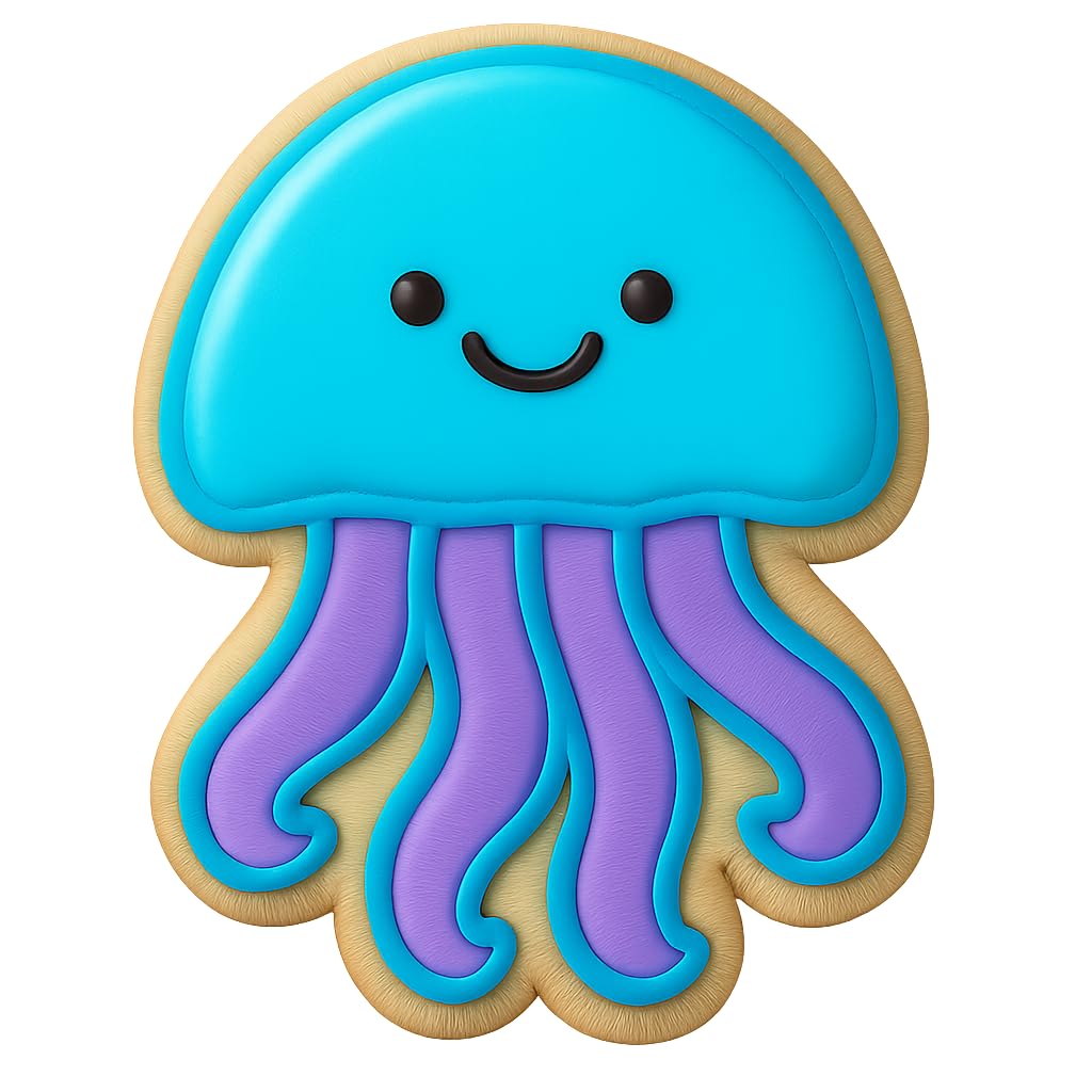 Jolly Jellyfish Cookie Cutter - 4x3.2" Creative Baking Fun Design