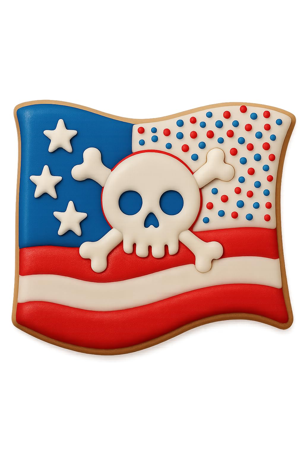 Pirate Flag Cookie Cutter - 4x3.38 Inches, Perfect for Nautical and Pirate-Themed Baking