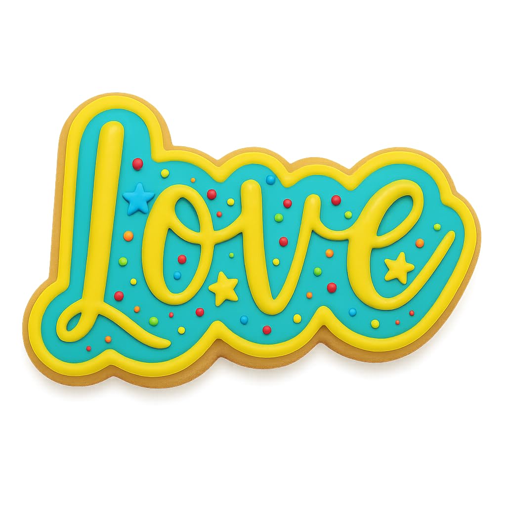 Decorative Love Cookie Cutter 4x3.14" for Baking & Fondant Clay Gifts Kitchen