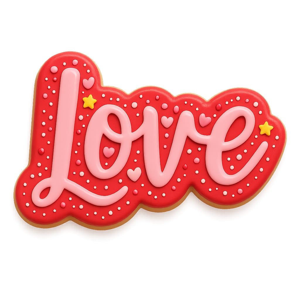 Decorative Love Cookie Cutter 4x3.14" for Baking & Fondant Clay Gifts Kitchen