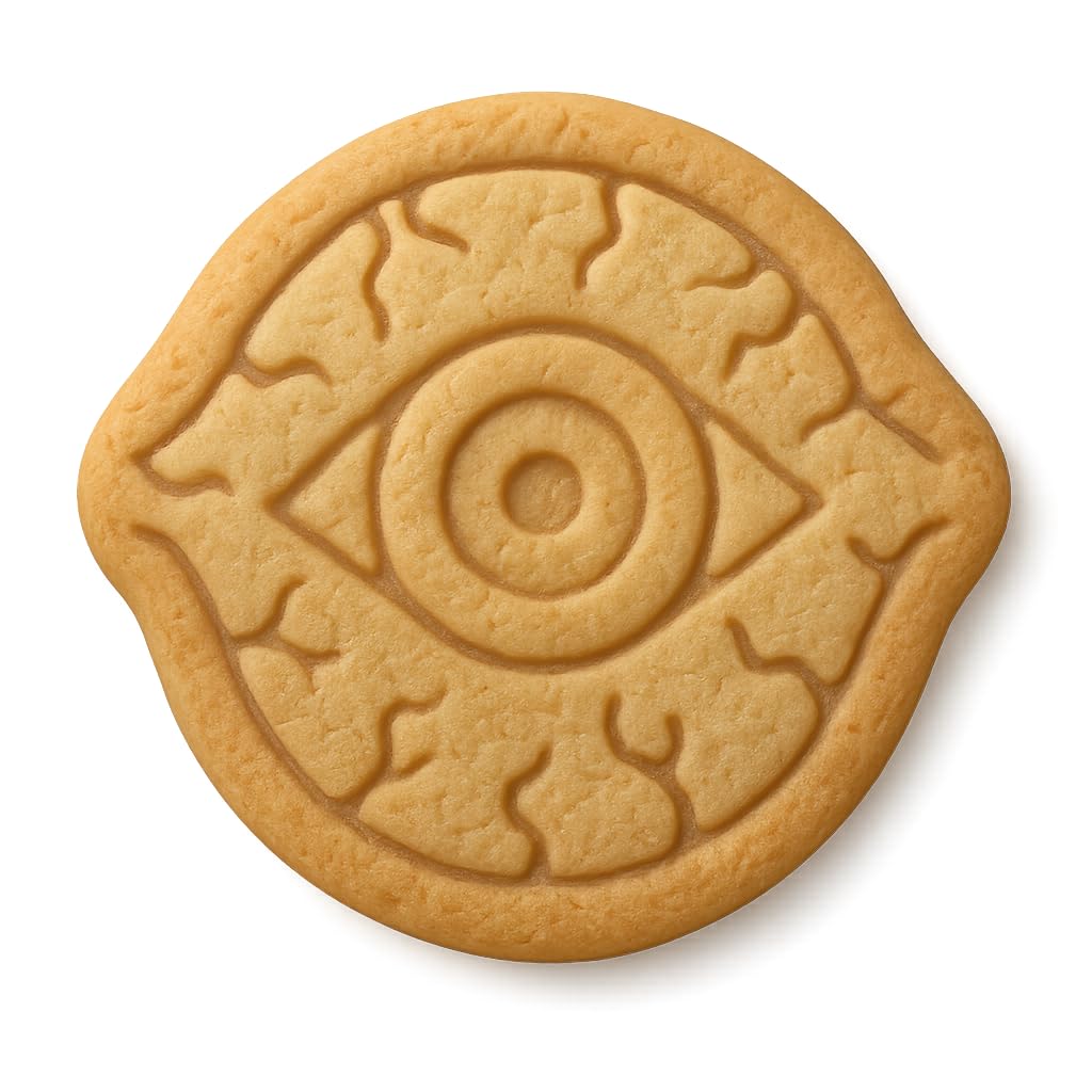 Mighty Gadget Evil Eye Cookie Cutter & Stamp - 4x3.5" Protective Design for Spiritual Baking (Random Color)