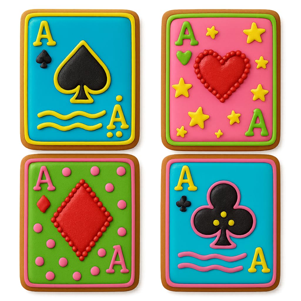 Ace of Hearts Playing Card Cookie Cutter - 4x2.6", Casino & Poker Night Baking Tool