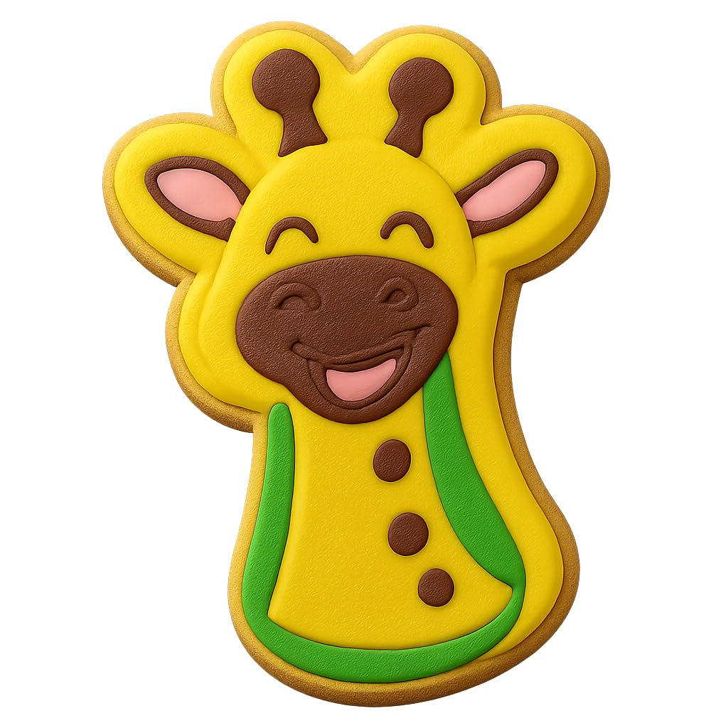 Giggling Giraffe Cookie Cutter - 4x3" Fun Kitchen Baking Design