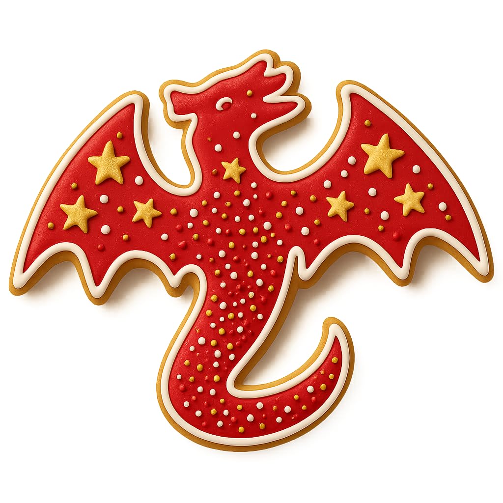 Flying Dragon Cookie Cutter - Perfect for Fantasy Enthusiasts and Bakers - 3" to 8" - Made in the USA by Mighty Gadget