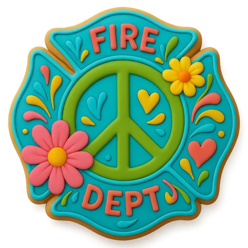 Maltese Cross Fire Dept. Cookie Cutter & Stamp - 4x4", Firefighter-Themed Baking Tool