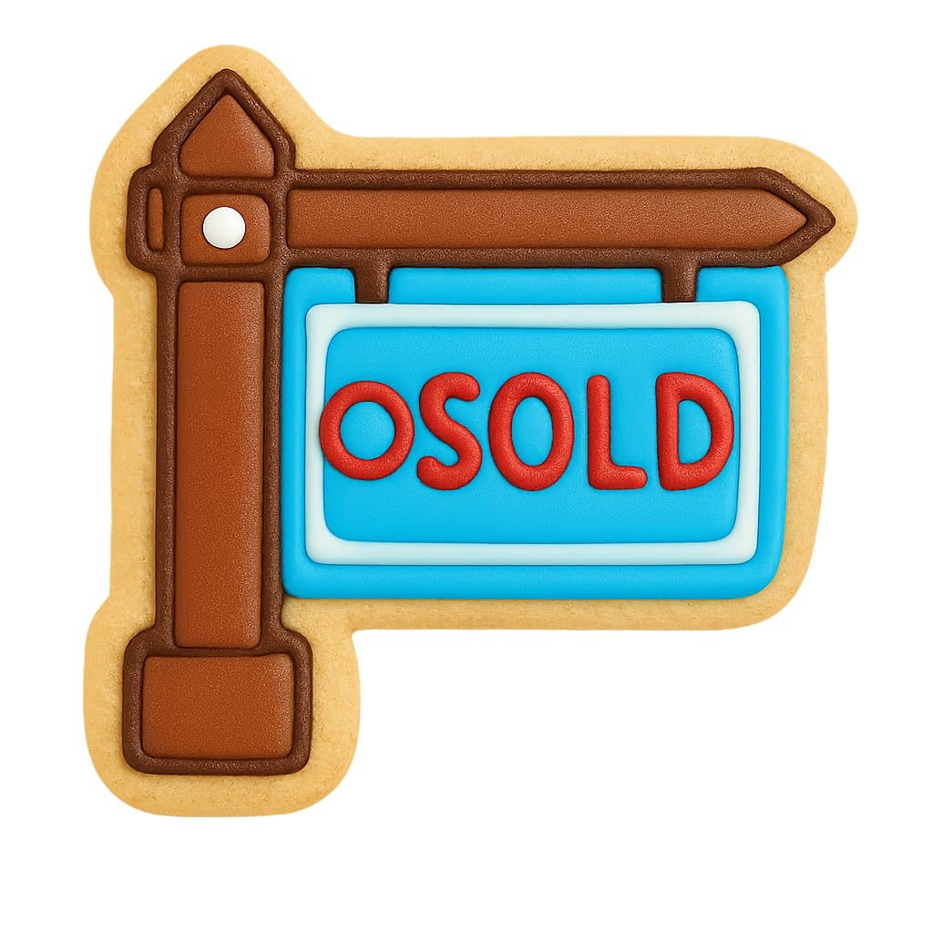 Home Sold Sign Cookie Cutter - 4x3.8" Fun Baking for New Homeowners
