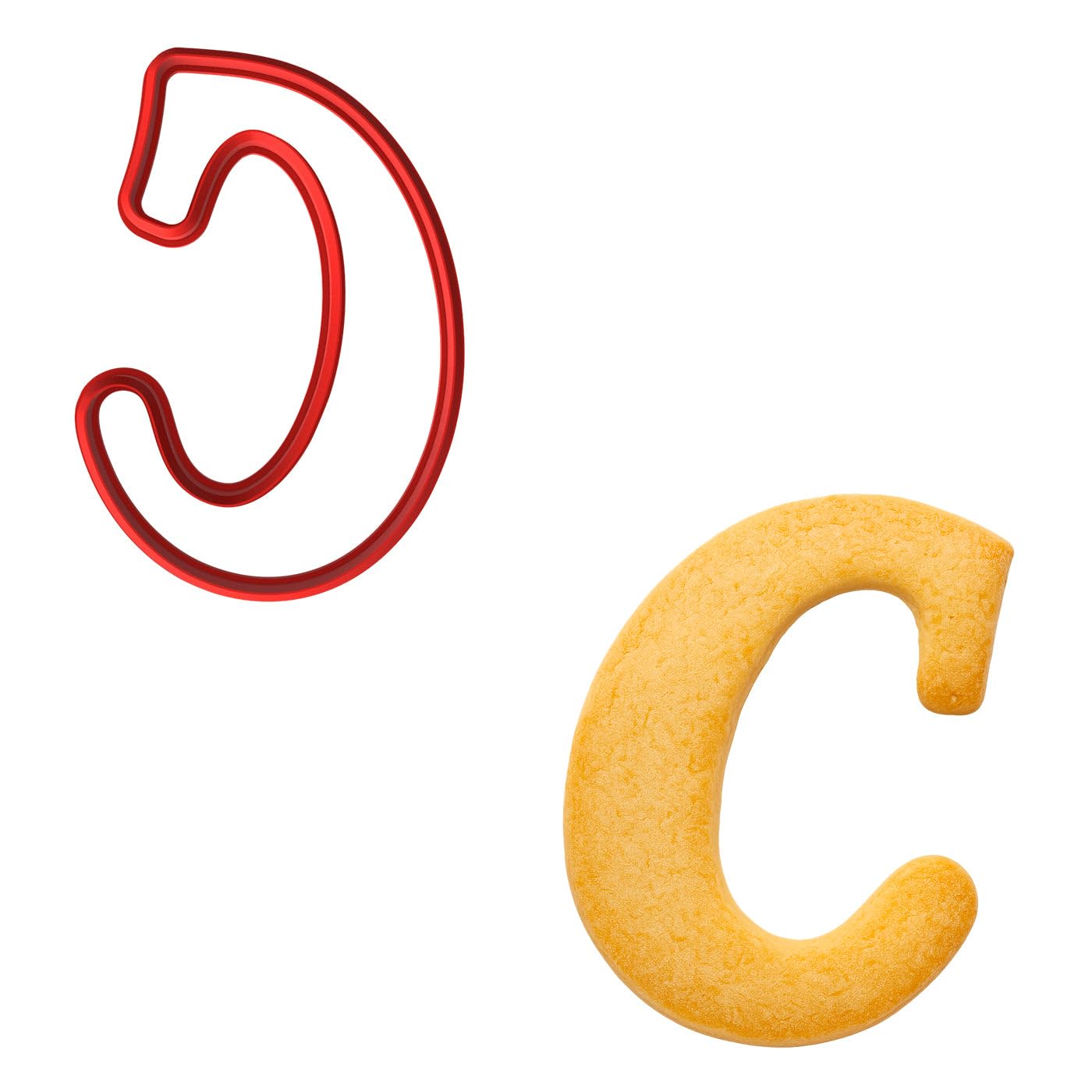 Fancy Cursive Letter Cookie Cutter - 4" Tall Alphabet Baking Mold (Random Color)