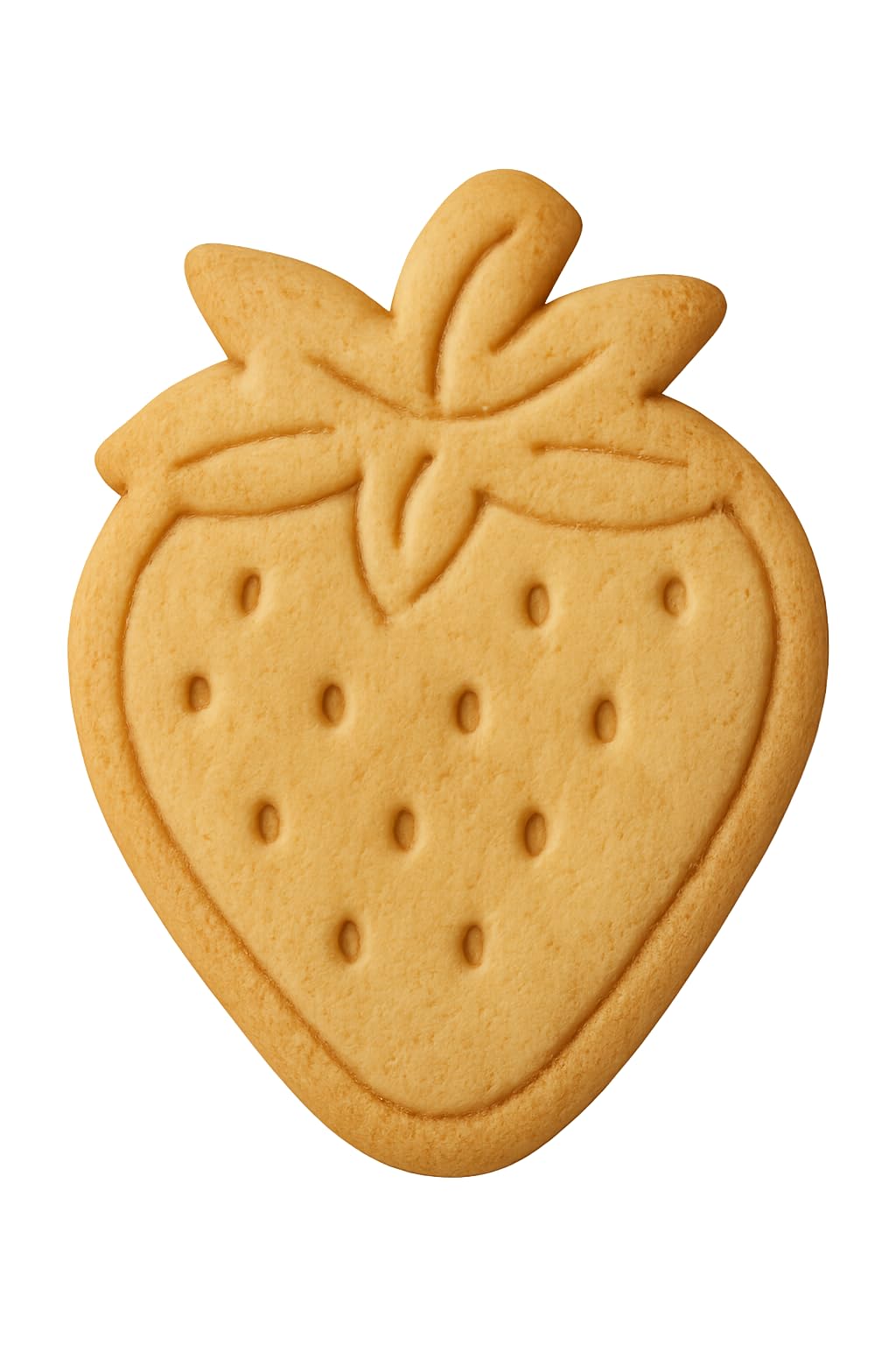 Mighty Gadget Strawberry Cookie Cutter & Stamp - 4x3.2" Perfect Sweet Treat Design for Summer Baking (Random Color)