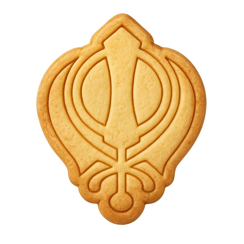 Khanda Emblem Cookie Cutter - 4x3" Creative Home Baking Design