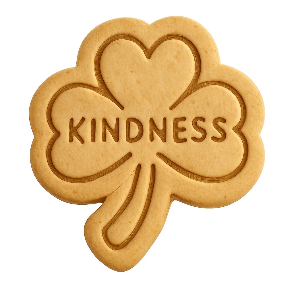 Kindness Clover Cookie Cutter - 4x3.5" Inspirational Kitchen Baking Fun